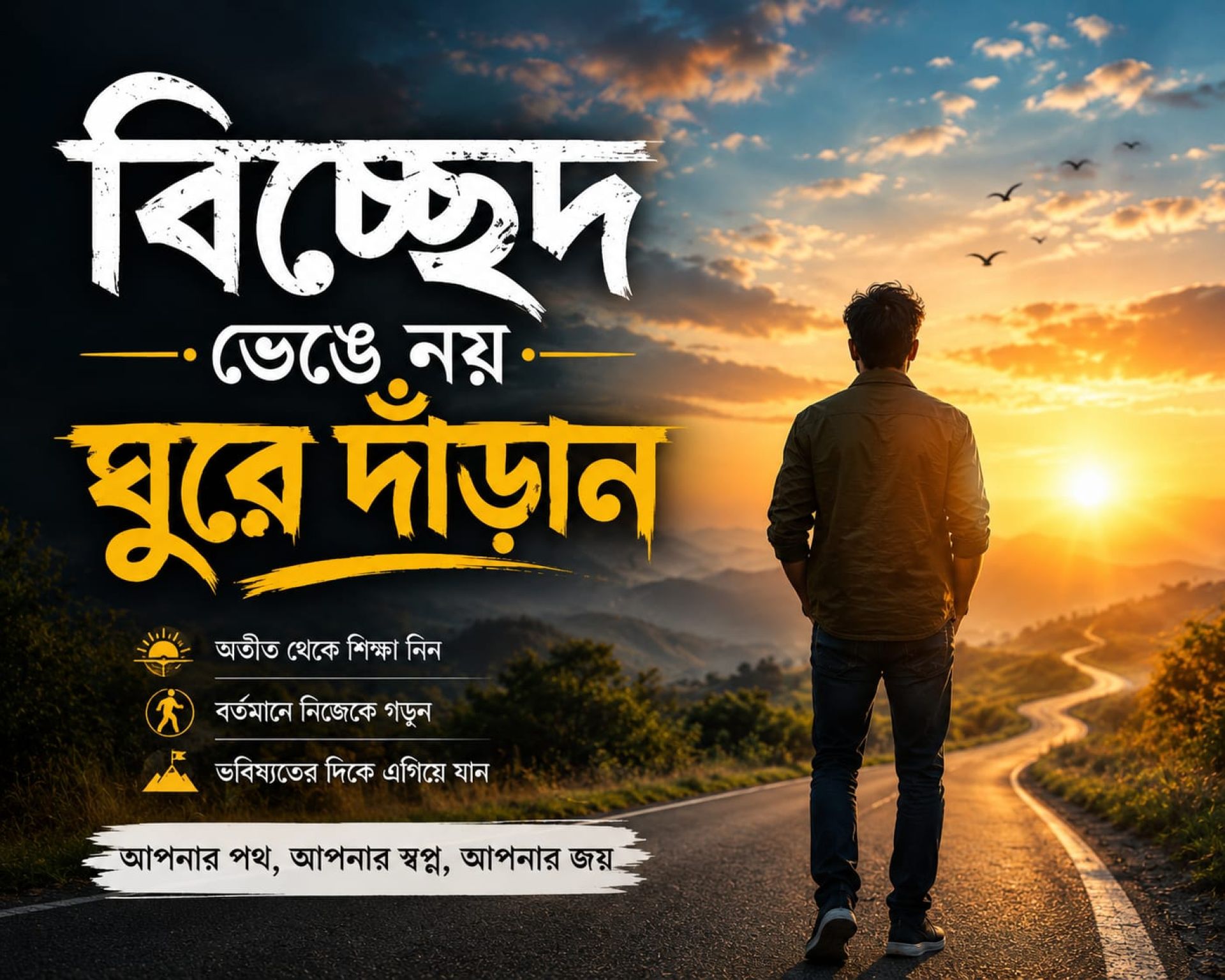 বিচ্ছেদ:ভেঙে পরা নয়, ঘুরে দাড়ান